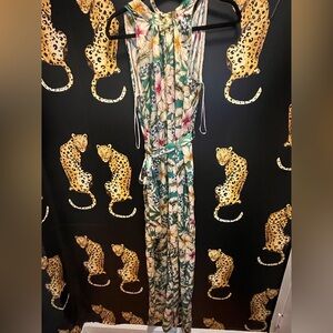 Zara Floral Green White Jumpsuit